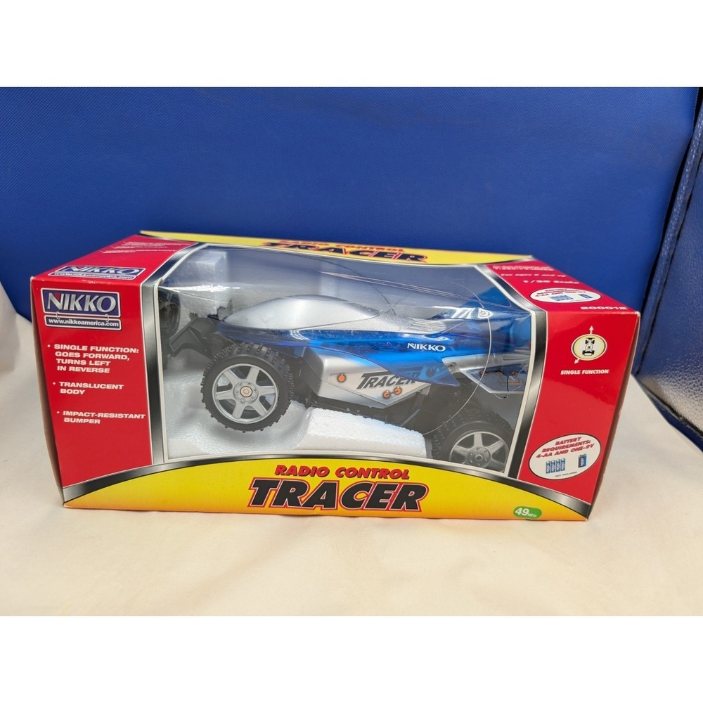 2001 Nikko Radio Control Tracer Blue 49MHZ RC Car Racing Team 20012